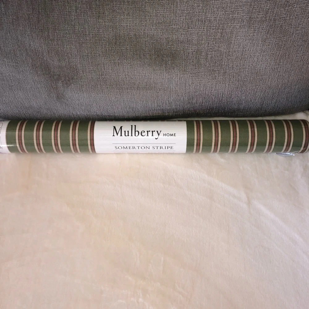 Anthropologie x Mullberry Home Somerton Stripe Wallpaper Green Wall Art Mural